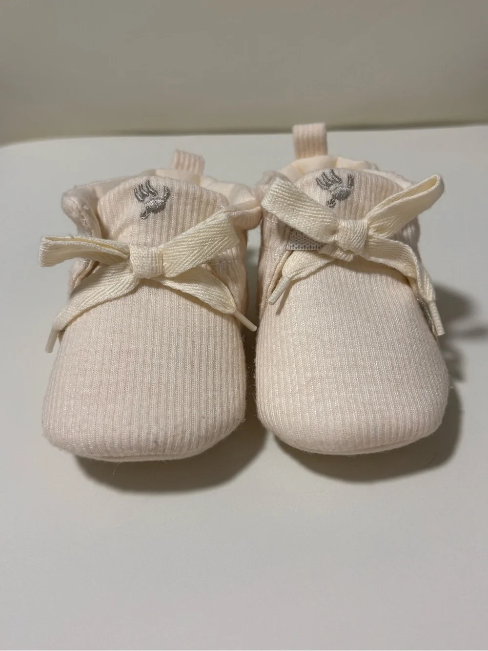 Baby Cream Knit Booties with Bows – Worn Once